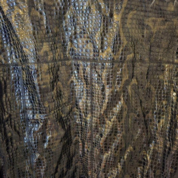 NWT Free People Vegan Midnight Train Duster Jacket Removable Faux Fur Size L - Picture 9 of 11